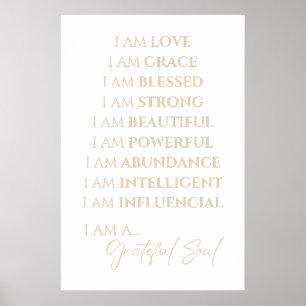 Poster Eu sou CANVAS - Dourado
