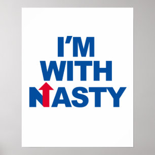 Pôster Eu sou com Hillary desagradável -- Eleição