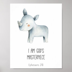Poster Eu sou Deuses Bíblia de Palavras Verdes
