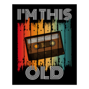 Pôster Eu sou essa antiga fita adesiva retrorativa clássi