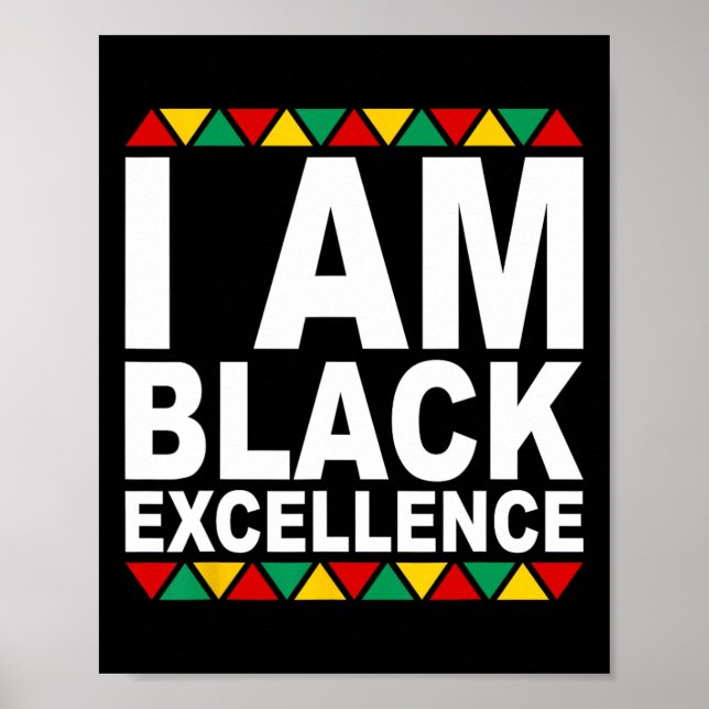 Poster Eu Sou Excelência Negra Mês da História Negra Mela (Frente)