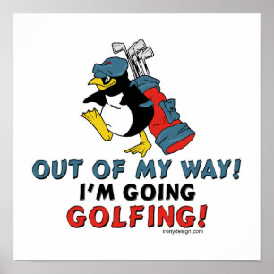 Poster Eu sou Golfing indo