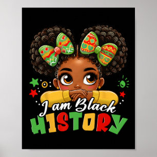 Poster Eu Sou História Negra Crianças Meninas Mulheres Hi