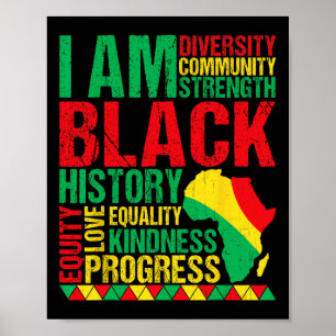 Poster Eu Sou História Negra História Afro-Americana Negr