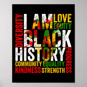 Poster Eu Sou História Negra História Afro-Americana Negr