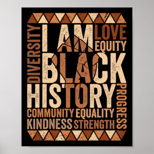 Poster Eu Sou História Negra História Afro-Americana Negr