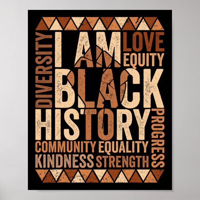 Poster Eu Sou História Negra História Afro-Americana Negr (Frente)