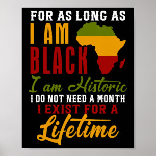 Poster Eu Sou História Negra Vida Inteira Legal Mês da Hi