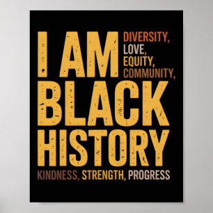 Poster Eu Sou História Negra Vintage