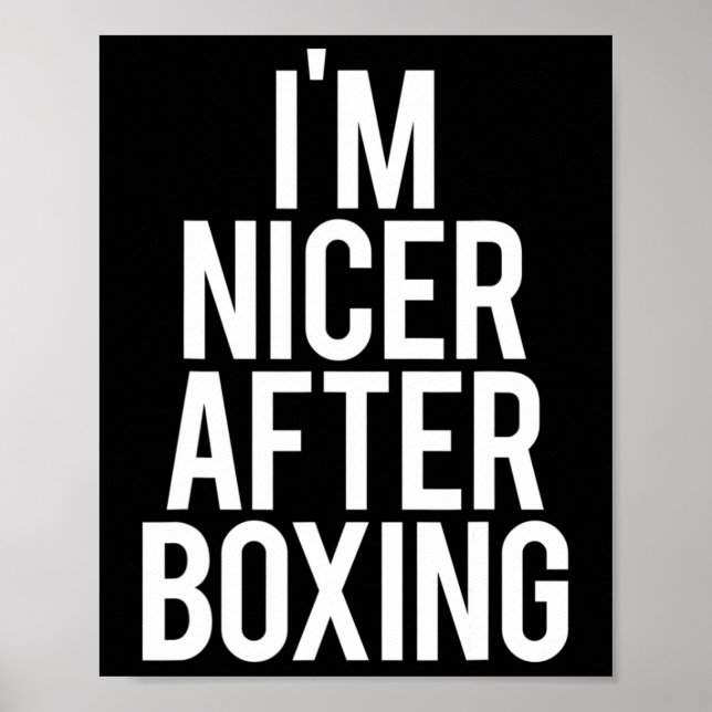 Poster Eu sou mais agradável depois de boxear o ginásio e (Frente)