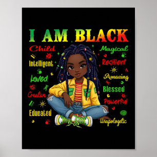 Poster Eu Sou Mês da História da Criança Negra Afro-Ameri