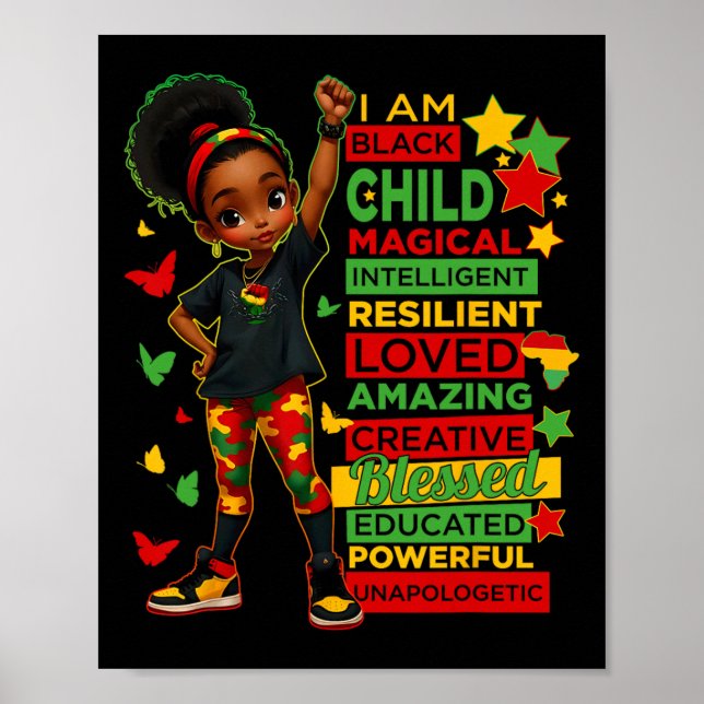 Poster Eu Sou Mês da História da Criança Negra Afro-Ameri (Frente)