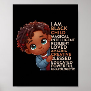 Poster Eu Sou Mês da História da Criança Negra Afro-Ameri