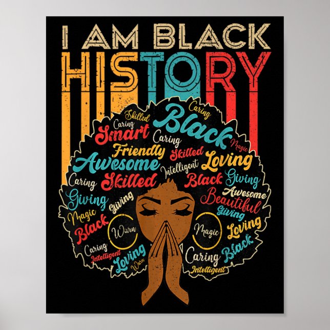 Poster Eu Sou Mês da História Negra Afro-Americano Para M (Frente)
