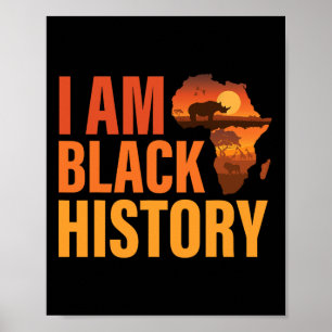 Poster Eu Sou Mês da História Negra Forte Mela Africana N