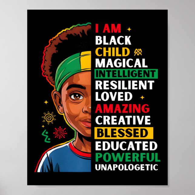 Poster Eu Sou Negro Mês da História Infantil Afro-America (Frente)