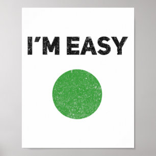Poster Eu sou o Fácil Círculo de Esqui Verde Vintage