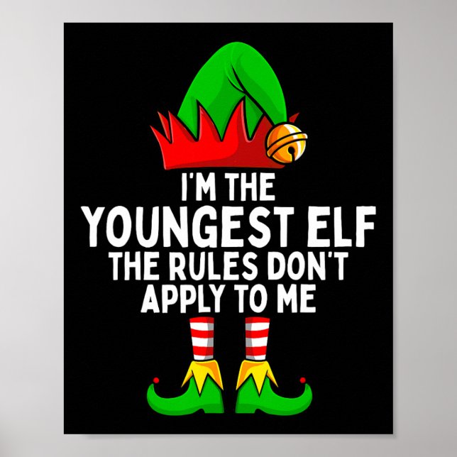 Poster Eu sou o mais jovem Elf Matching Family Christmas (Frente)