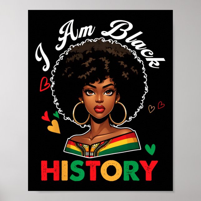 Poster Eu sou o Mês da História Negra História Afro-Ameri (Frente)