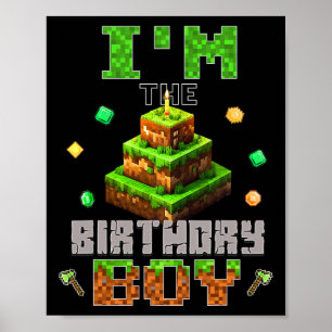 Poster Eu sou o Numbe do Jogador de Vídeo da Festa de Ani