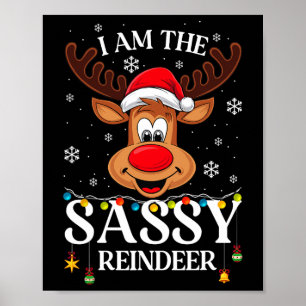 Poster Eu Sou O Sy Rena Funny Xmas Férias Rena Apaixonado