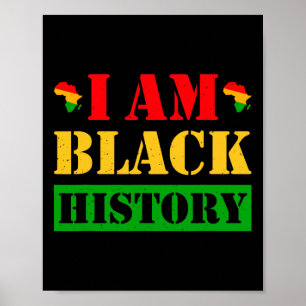 Poster Eu Sou Orgulho do Mês da História Negra Masculino
