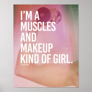 Poster Eu sou os músculos e o tipo da composição da