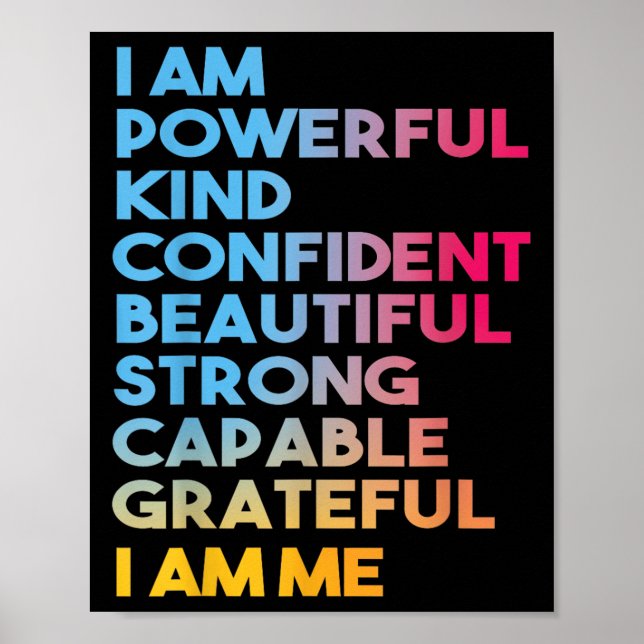 Poster Eu Sou Poderoso Confiante Belo Capa Forte (Frente)