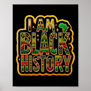 Poster Eu Sou Preto História Afro-Americano Tênis Preto