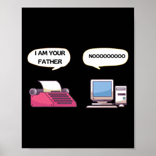 Poster Eu Sou Seu Pai Computador Divertido Gamer Geek Ner