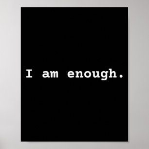 Poster Eu Sou Suficiente. Afirmação Positiva de Saúde Men