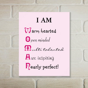 Poster Eu sou texto de inspiração da MULHER