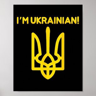 Poster Eu Sou Ucraniano Brasão De Armas Da Ucrânia Poder