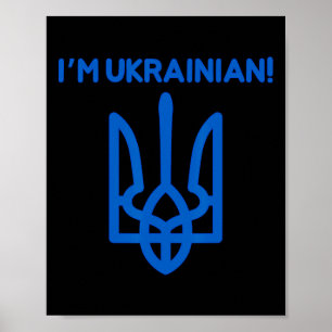 Poster Eu Sou Ucraniano Brasão De Armas Ucraniano Poder