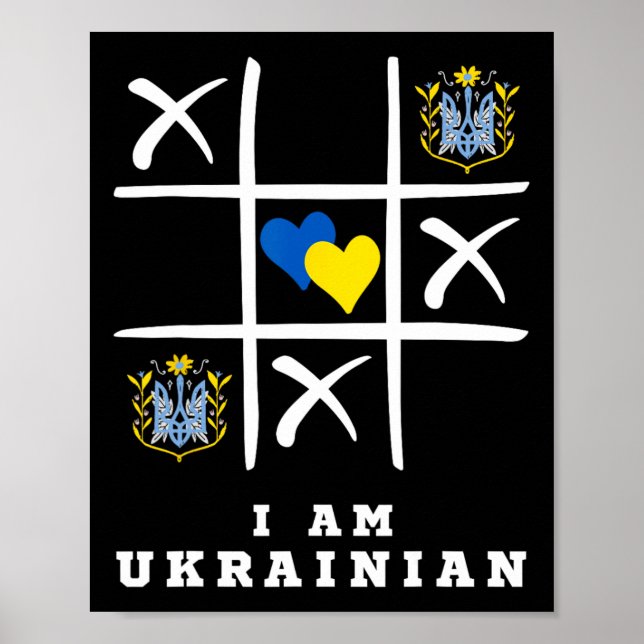 Poster Eu Sou Ucraniano Proteja a Ucrânia Apoio à Ucrânia (Frente)