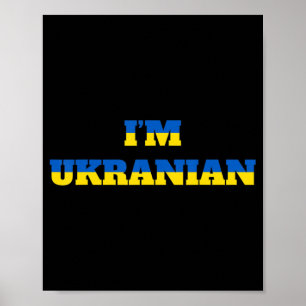 Poster Eu sou ucraniano Zelensky Ucrânia Patriótica Orgul