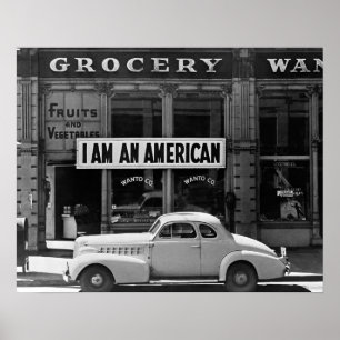 Pôster Eu Sou Um Americano, 1942. Foto Antiga