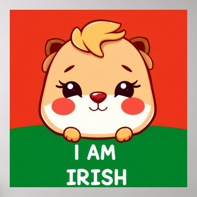 Poster Eu sou um animal irlandês fofo (Frente)