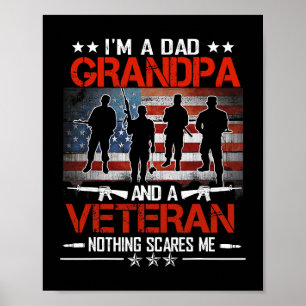 Poster Eu Sou Um Avô Pai Proud Veterano Dia de os pais 23