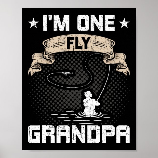 Poster Eu Sou Um Avô Voador Avô de Pesca Fly  (Frente)