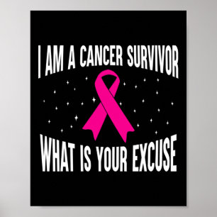 Poster Eu Sou Um Cancer De Fita Cor-De-Fita Cor-De-Rosa S