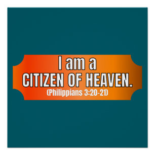 PÔSTER EU SOU UM CIDADÃO DO CÉU