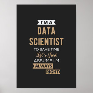 Poster Eu sou um cientista de dados, para economizar Vamo