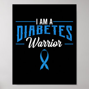 Poster Eu Sou Um Diabético Da Sensibilização Do Guerreiro
