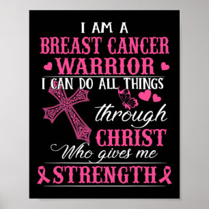Poster Eu Sou Um Guerreiro De Cancer De Mama Eu Posso Faz