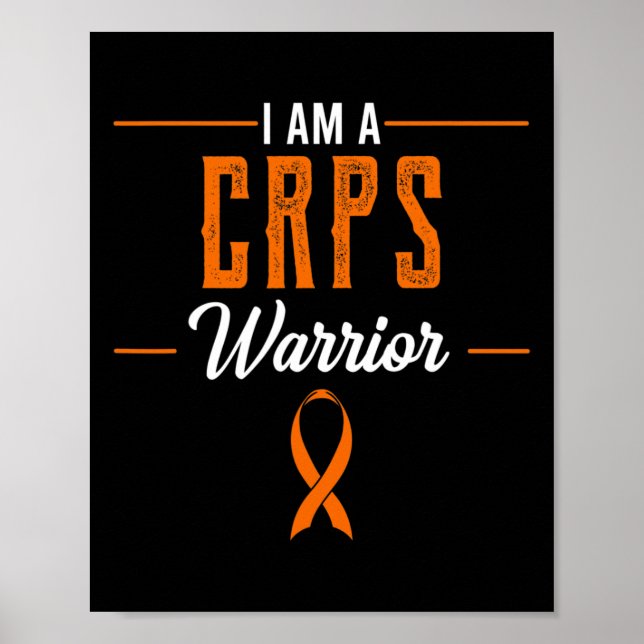 Poster Eu Sou Um Guerreiro Do Crps Sensibilizando Laranja (Frente)