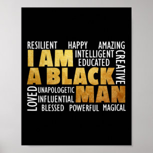 Poster Eu Sou Um Homem Negro - Mês da História Negra Afro