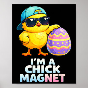 Poster Eu Sou Um Ímã de Frango Piada Divertida de Frango 