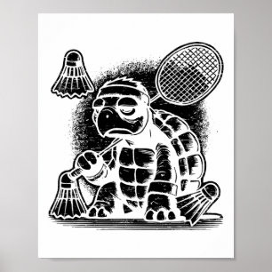Poster Eu Sou Um Jogador De Badminton, Um Shuttle