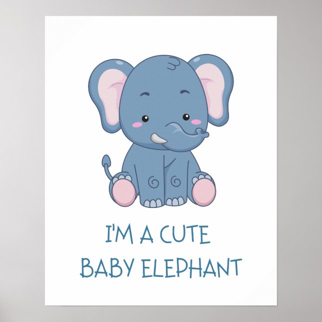 Poster Eu sou um lindo elefante de bebês (Frente)